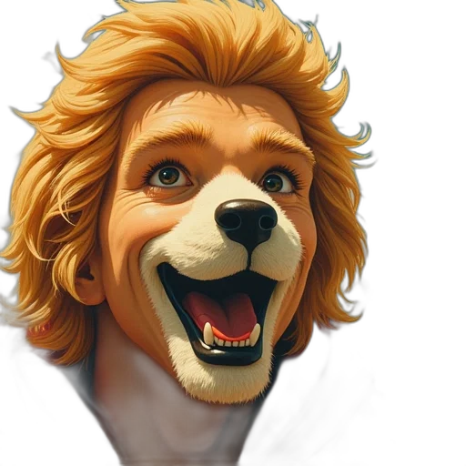 face, mask, animal, photorealistic transparent PNG cut-out