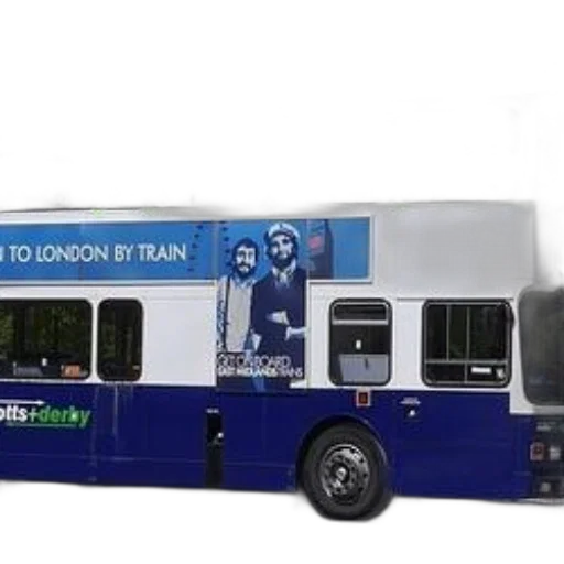 green, blue, double-decker, bus transparent PNG cut-out