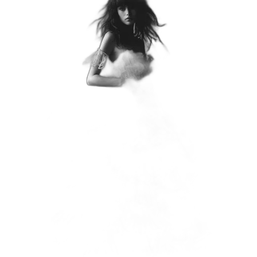 dress, hair, creature, mask transparent PNG cut-out