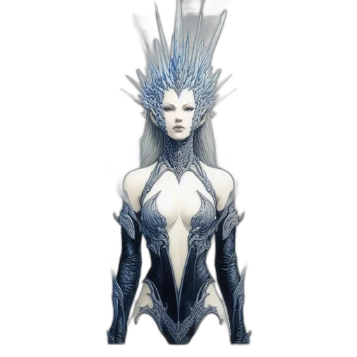 dress, creature, robot, crown transparent PNG cut-out