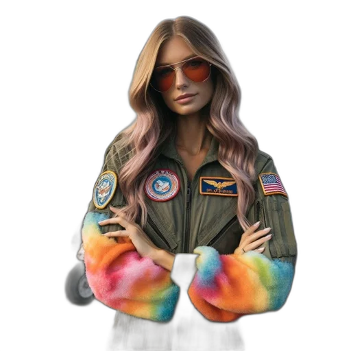 jacket, face, mask, hair transparent PNG cut-out