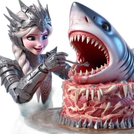 food, creature, concept art, 3d render transparent PNG cut-out