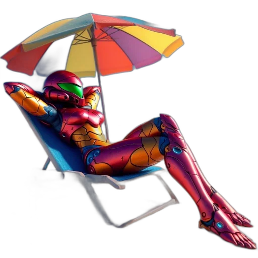 umbrella, robot, furniture, concept art transparent PNG cut-out