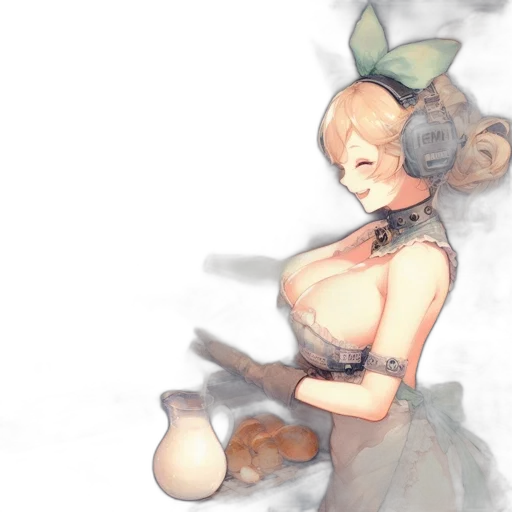 dress, staff, weapon, robot transparent PNG cut-out
