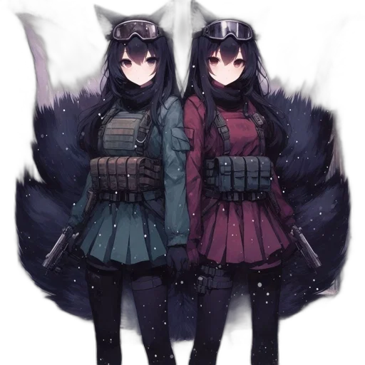 jacket, mask, weapon, staff transparent PNG cut-out