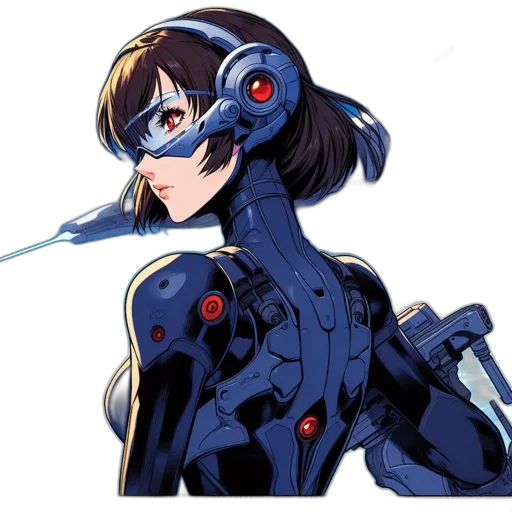 robot, weapon, mask, concept art transparent PNG cut-out