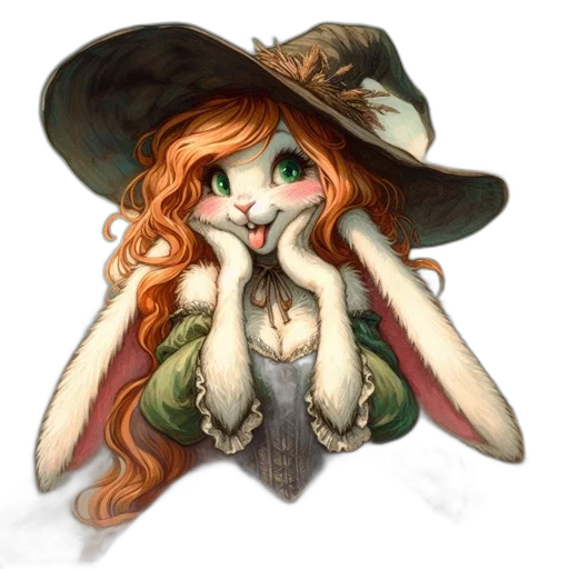 hat, staff, fantasy art, concept art transparent PNG cut-out