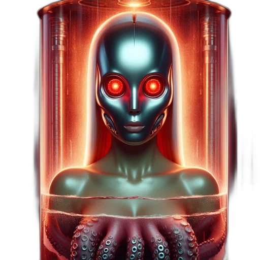 robot, face, mask, creature transparent PNG cut-out