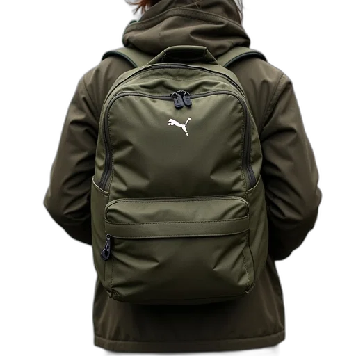 jacket, backpack, puma, army transparent PNG cut-out