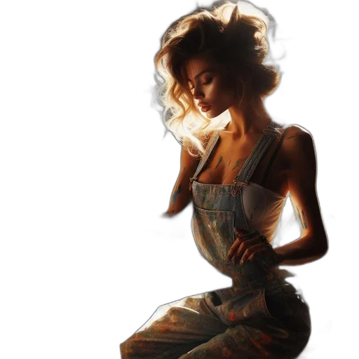 dress, jewelry, hat, photorealistic transparent PNG cut-out