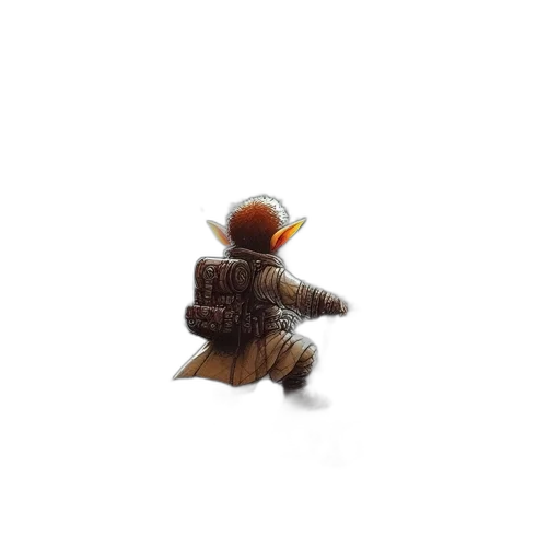 robot, staff, weapon, creature transparent PNG cut-out