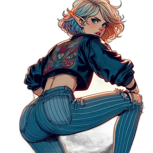 jacket, concept art, comic book art, watercolor transparent PNG cut-out