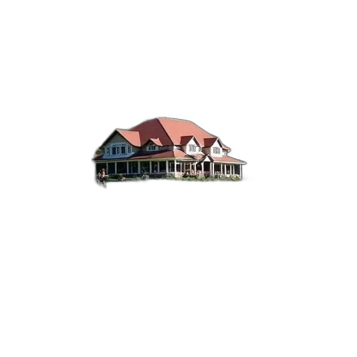 building, umbrella, 3d render, pixel art transparent PNG cut-out