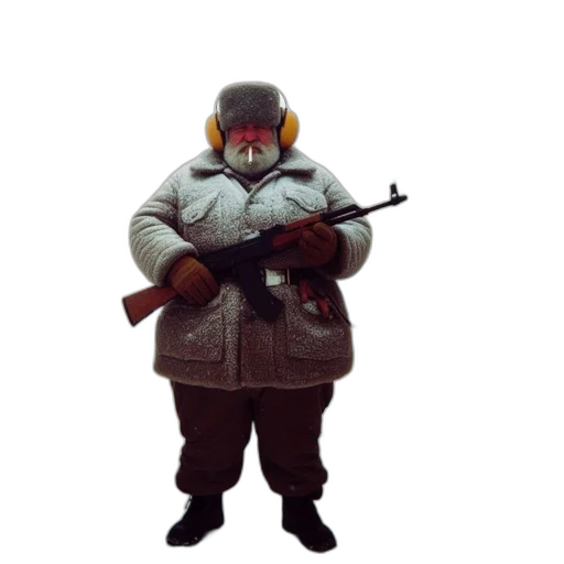 weapon, jacket, staff, animal transparent PNG cut-out