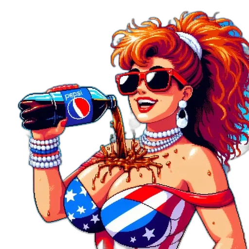 weapon, bottle, comic book art, vaporwave transparent PNG cut-out