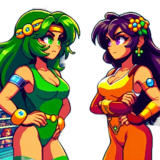 pixel art, concept art, vaporwave, fantasy art transparent PNG cut-out