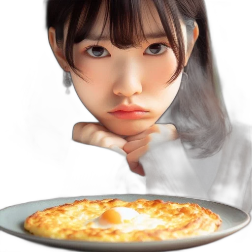food, face, photorealistic, 3d render transparent PNG cut-out