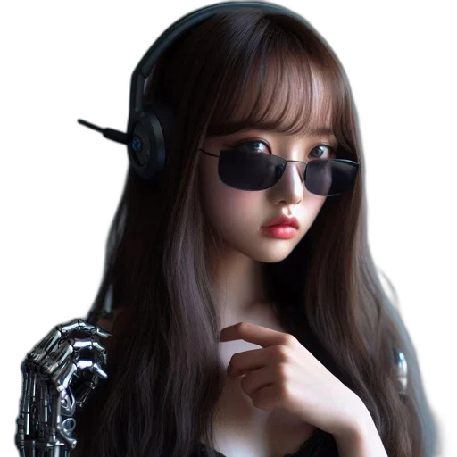robot, hair, creature, jacket transparent PNG cut-out