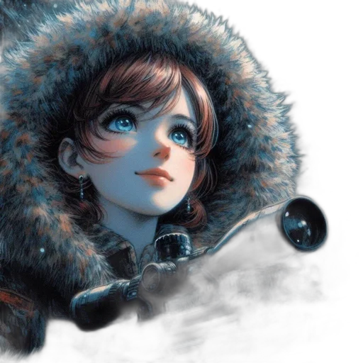 face, jacket, robot, fantasy art transparent PNG cut-out