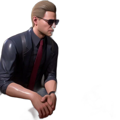 jacket, staff, 3d render, concept art transparent PNG cut-out