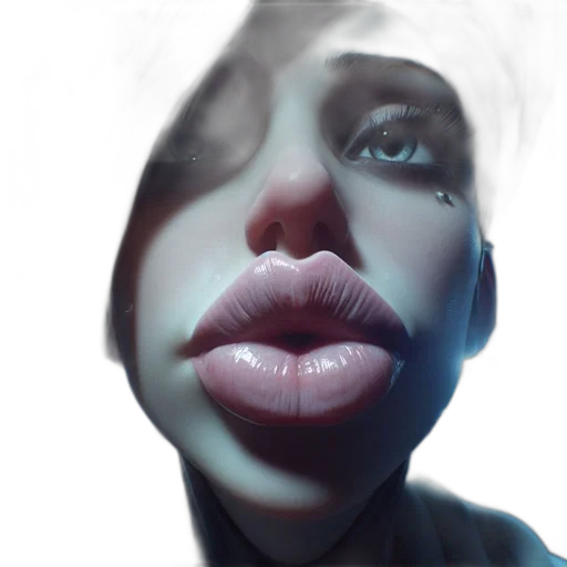 face, mask, creature, photorealistic transparent PNG cut-out