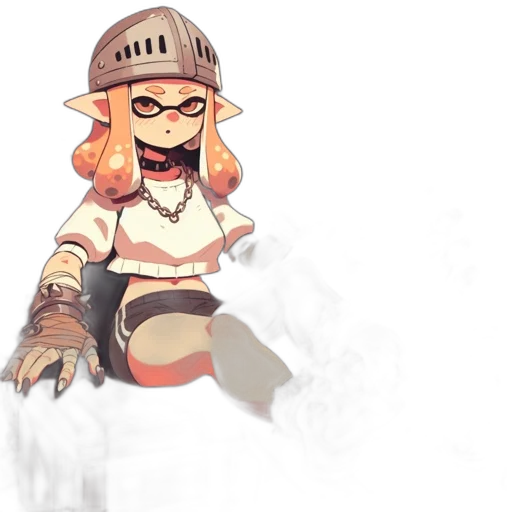 weapon, staff, hat, jacket transparent PNG cut-out