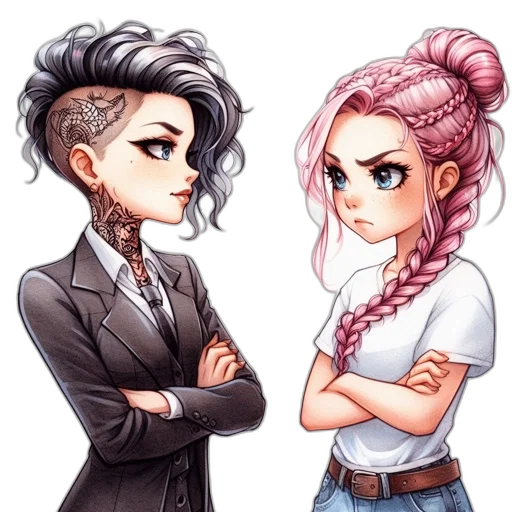 hair, cartoon, anime, concept art transparent PNG cut-out