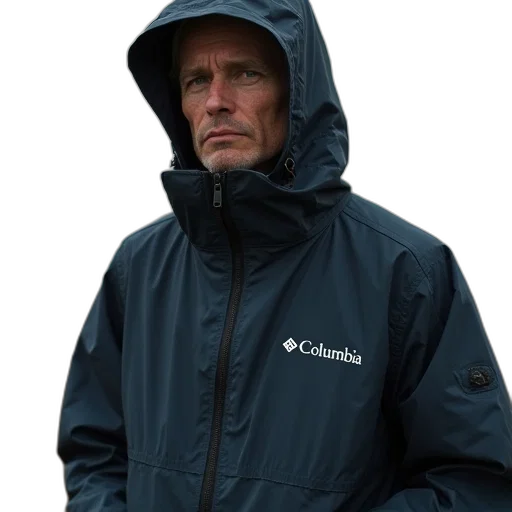 jacket, umbrella, staff, hat transparent PNG cut-out