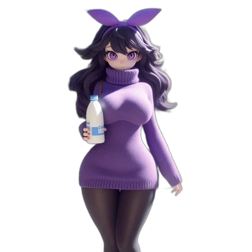 dress, robot, staff, 3d render transparent PNG cut-out
