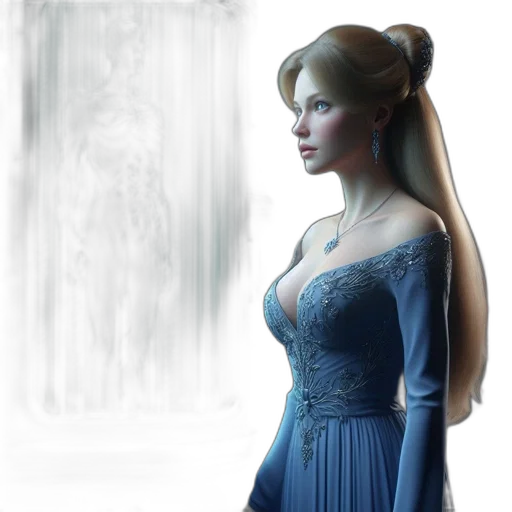 dress, fantasy art, concept art, photorealistic transparent PNG cut-out