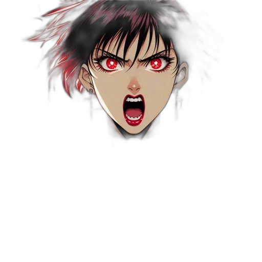face, anime, pixel art, concept art transparent PNG cut-out