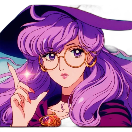 anime, vaporwave, cartoon, fantasy art transparent PNG cut-out