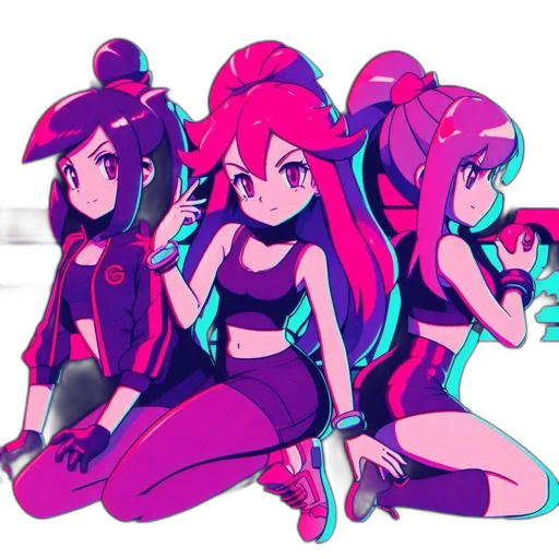 cyberpunk, pixel art, concept art, anime transparent PNG cut-out