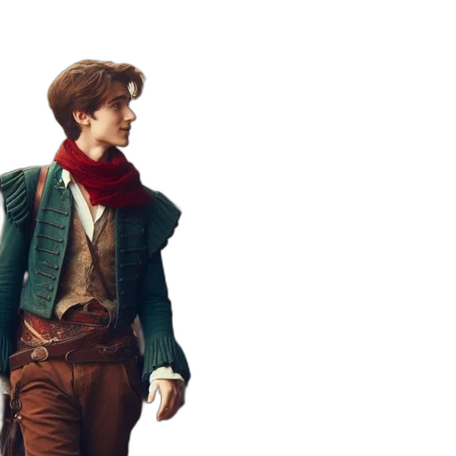 jacket, concept art, 3d render, red transparent PNG cut-out