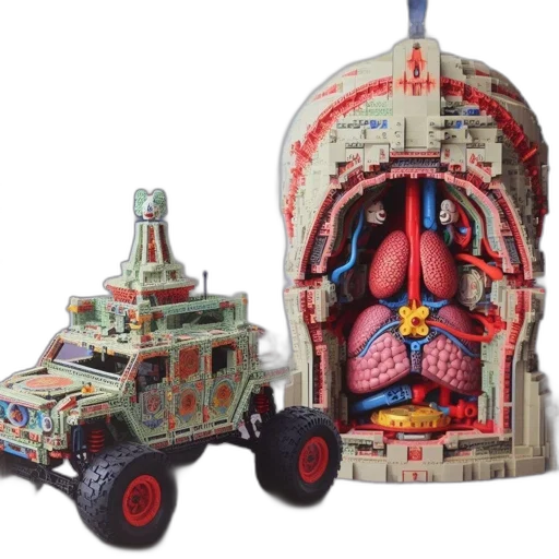 car, concept art, outer space, lego transparent PNG cut-out