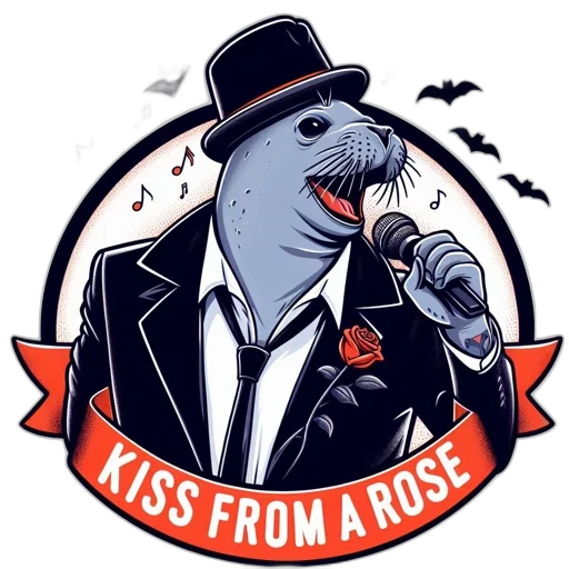 anthropomorphic, seal, suit, performs transparent PNG cut-out