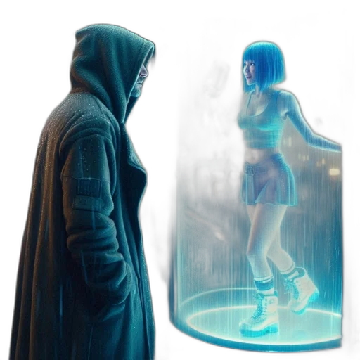 jacket, concept art, comic book art, cyberpunk transparent PNG cut-out