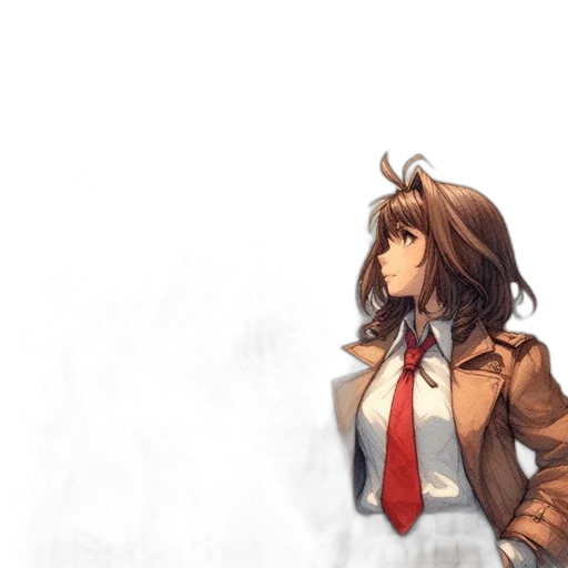 jacket, staff, weapon, face transparent PNG cut-out