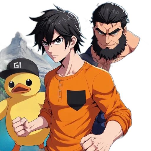 anime, pixel art, cartoon, concept art transparent PNG cut-out