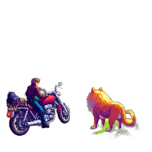 animal, creature, pixel art, concept art transparent PNG cut-out