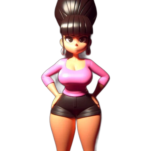 dress, staff, hair, hat transparent PNG cut-out