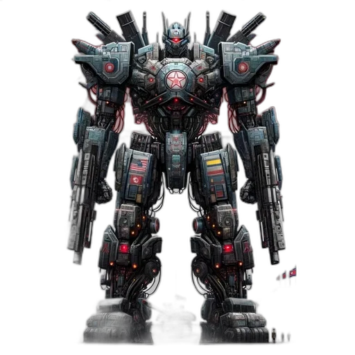 robot, concept art, 3d render, fantasy art transparent PNG cut-out