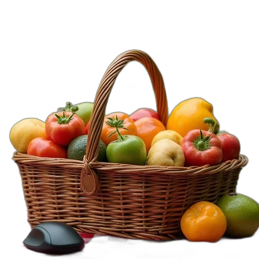 food, photorealistic, 3d render, colorful transparent PNG cut-out