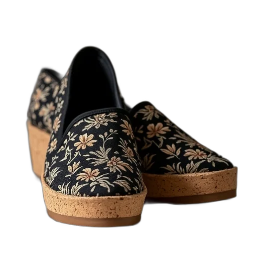 shoes, women, cork, sole transparent PNG cut-out