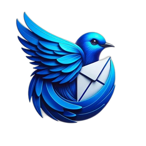 3d render, pixel art, blue, bird transparent PNG cut-out