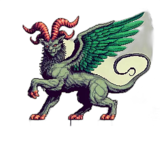dragon, creature, staff, animal transparent PNG cut-out