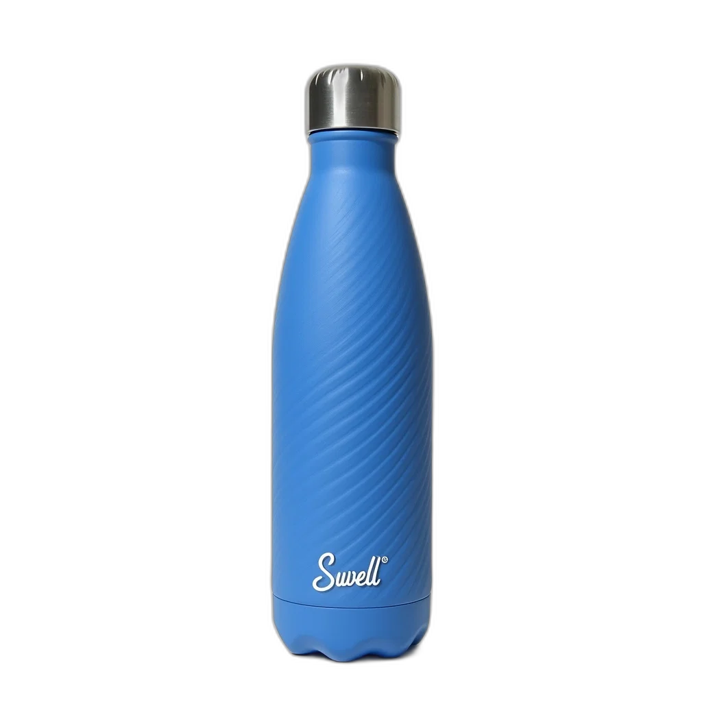 bottle, staff, 3d render, blue transparent PNG cut-out