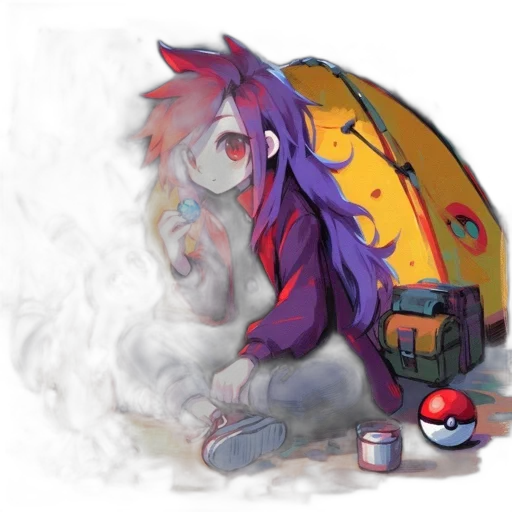 jacket, mask, umbrella, creature transparent PNG cut-out