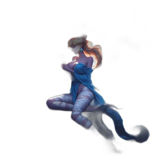 dragon, staff, creature, hair transparent PNG cut-out