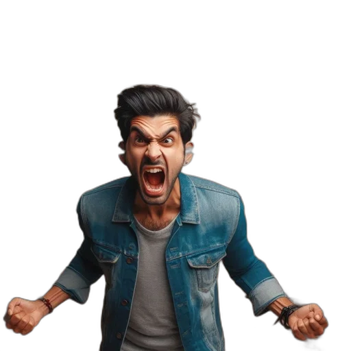 jacket, face, creature, 3d render transparent PNG cut-out